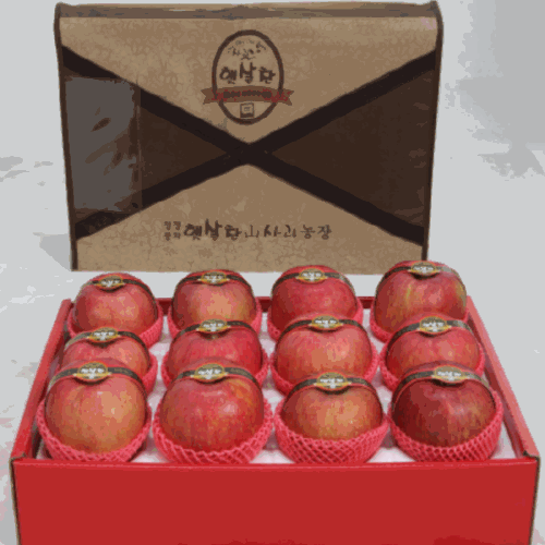 [농업회사법인 햇살찬山사과] 껍질째먹는봉화사과5kg 설선물용(특대과13과~14과)