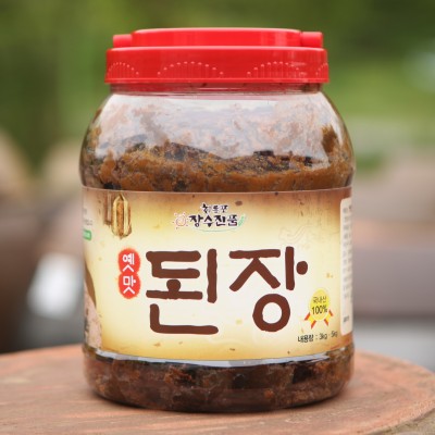 [회룡포 장수진품] 고부의 손맛이 담긴 시골된장, 전통된장 3kg (국산콩100% 사용)