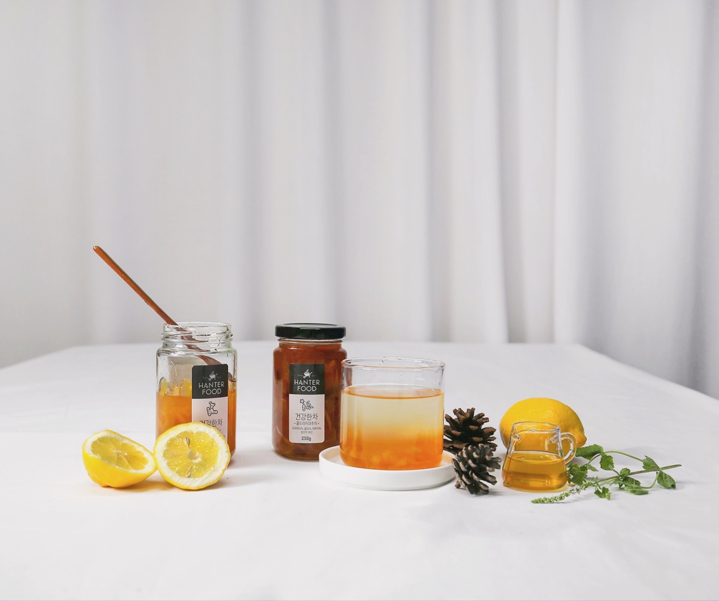 [한터식품]꿀건강차+잼 선물세트 1호(250g×3ea)(무방부제/홈카페/답례품/명절선물/고급선물)