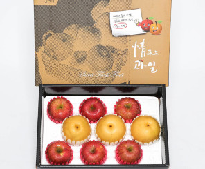 [봉화미담] 사과배혼합세트 1호(사과6입, 배3입) 부직포가방 포함 추석선물