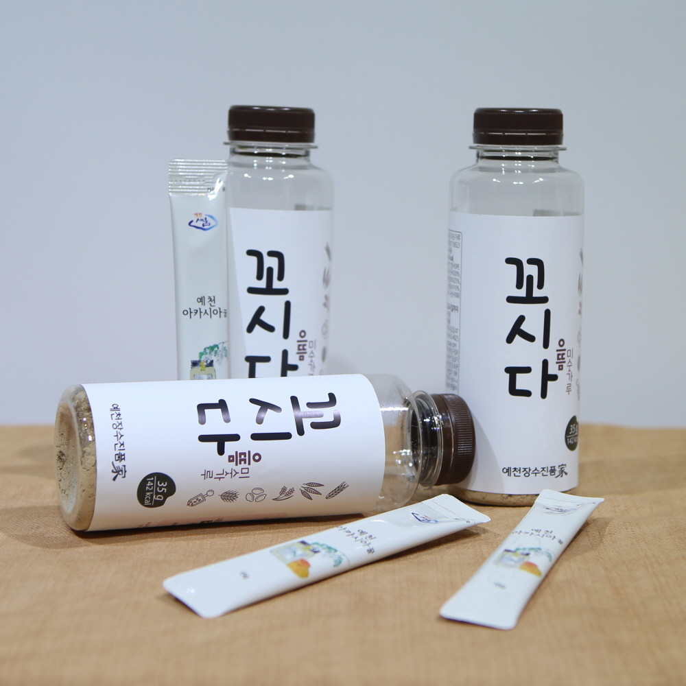 [경북청년농부들]꼬시다으뜸미숫가루 35gX8개입 (꿀스틱8개포함, 국산재료100%사용)