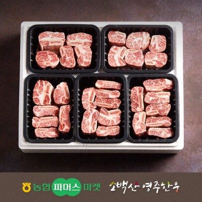 [소백산영주한우]냉동 정성 실속 찜갈비세트1호 / 2.5kg