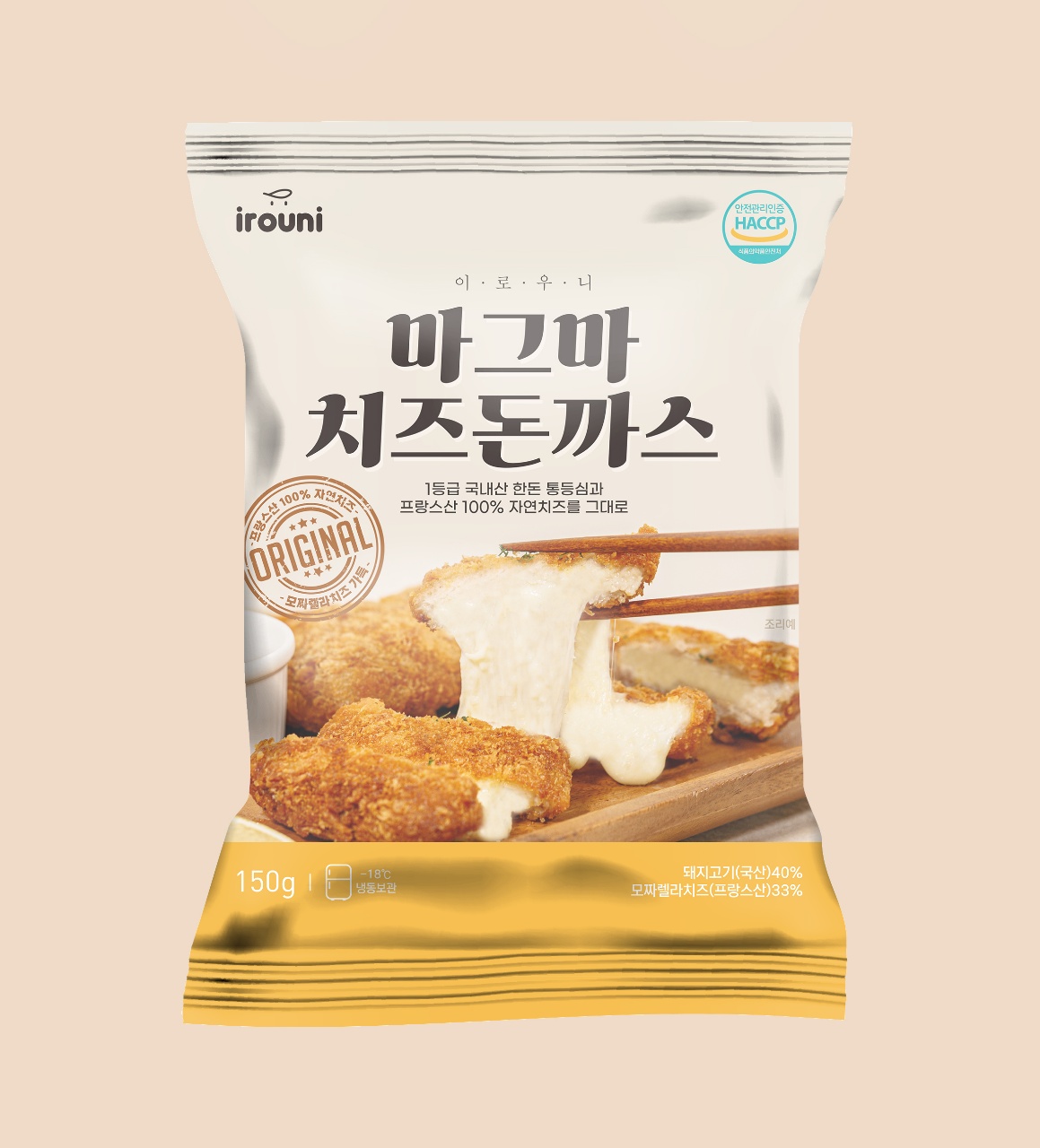 [윤푸드] 이로우니 마그마 치즈 돈까스 150g 6팩(소스별매)