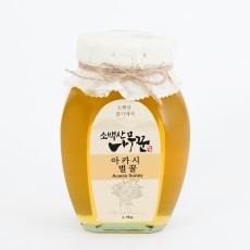 ★가정의달★ [소백산나무꾼벌꿀]소백산 자락에서 생산한 천연 아카시벌꿀2.4kg,무설탕 벌꿀
