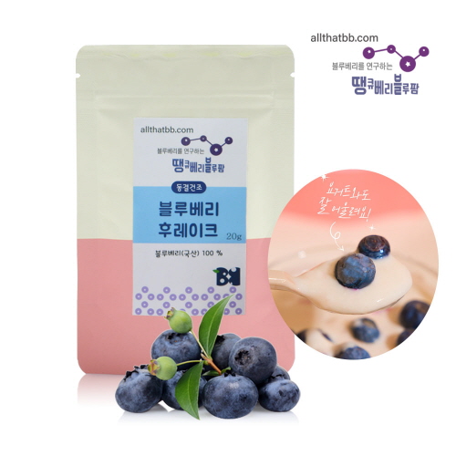 [가야산아래] 땡큐베리블루팜 블루베리 듬뿍 후레이크 20g 과일칩