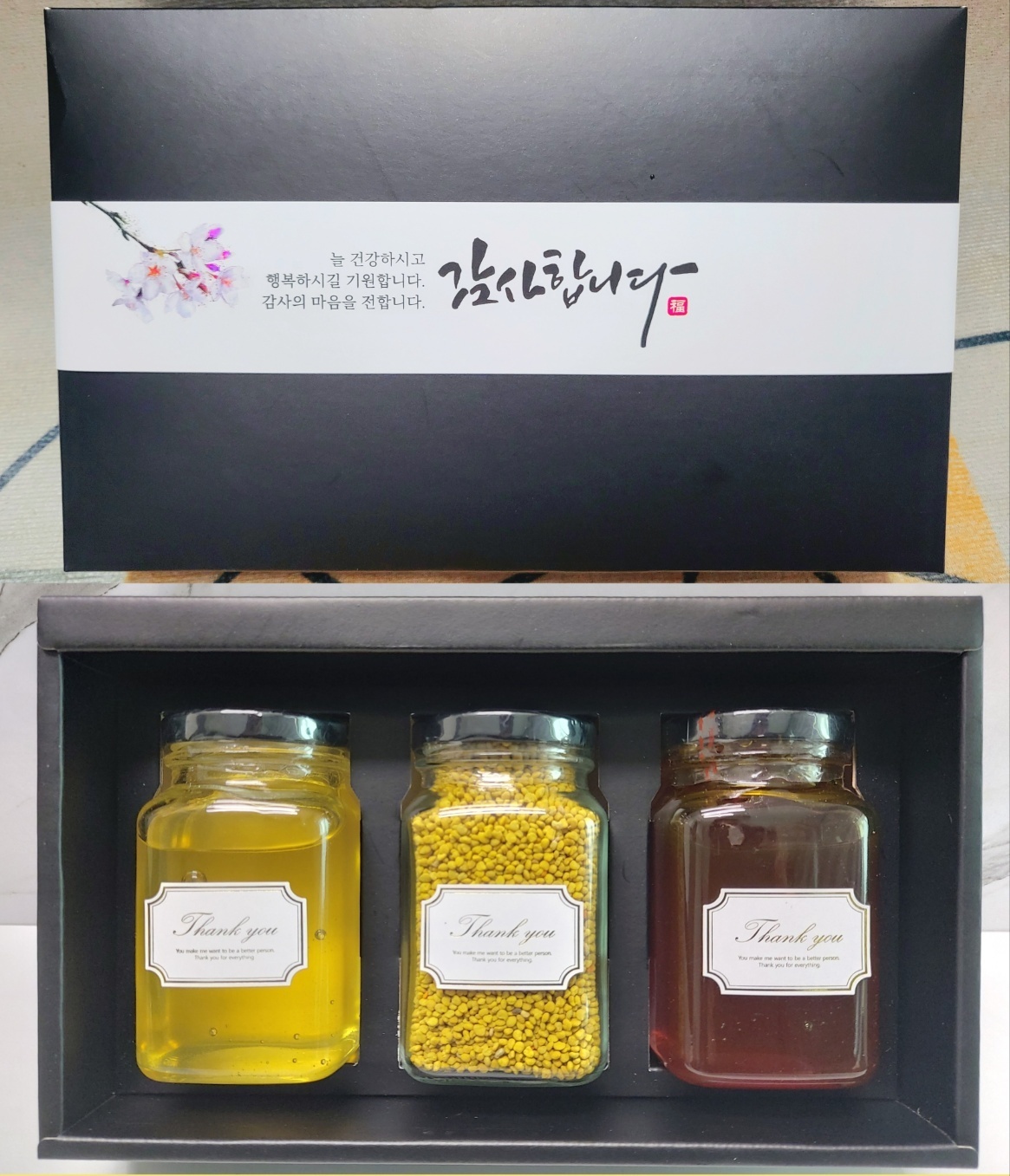 [꿀단지] 꿀선물세트 380g*3구 (1세트) 숙성 (아카시아꿀,잡화꿀,헛개꿀)