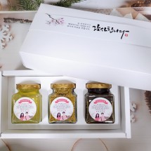 [꿀단지] 꿀선물세트240g*3구(1세트) 아카시아꿀,벌화분,잡화꿀