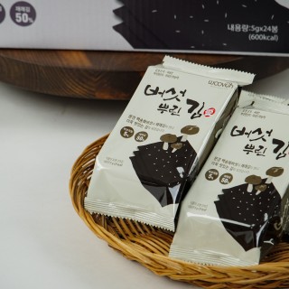 ★어서옵쇼★ [골드팜바이오] 버섯뿌린김애 도시락김 / 24봉 1box